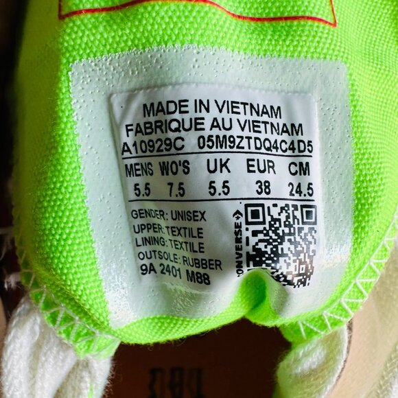 ⭐Converse Chuck 70 Retro Hoops Women's Shoes Sz 7.5 Sneakers Beige Green A10929C - Picture 9 of 12